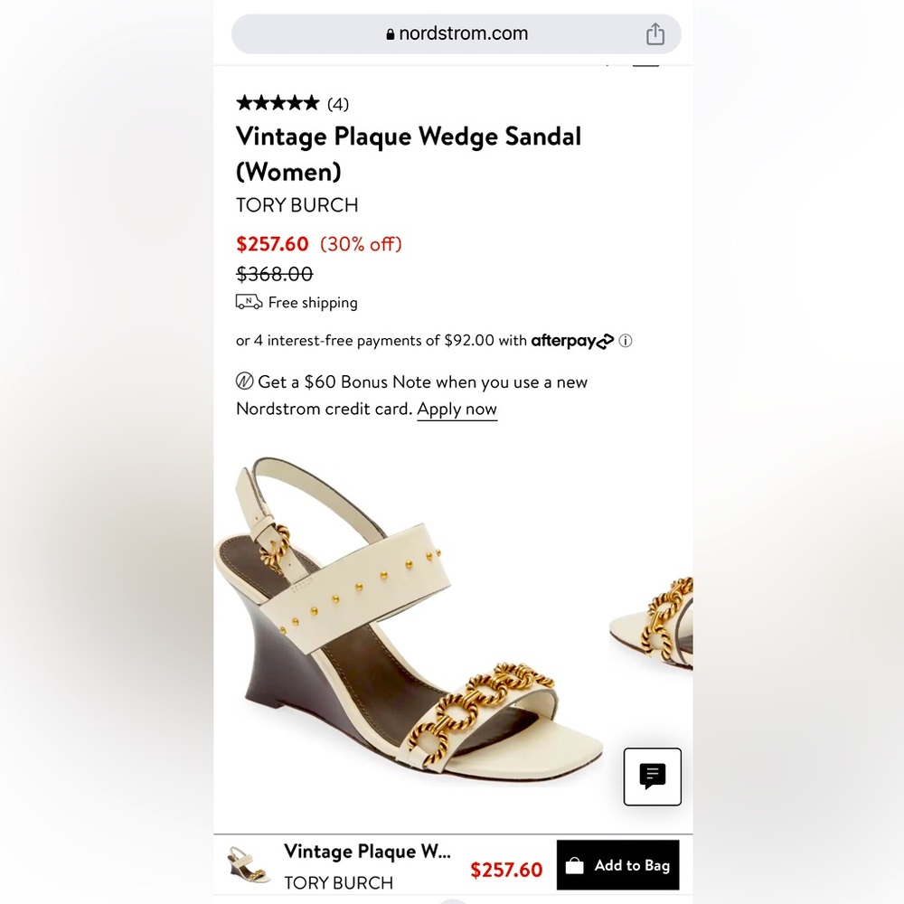 Tory Burch Vintage Plaque Wedge Sandals